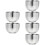 6Stk Männer Rasier Schale Silber Kompakt Und Elegant 6