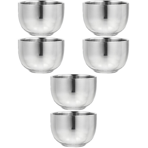 6Stk Männer Rasier Schale Silber Kompakt Und Elegant 2