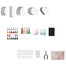 3Sets DIY Ohrhänger Sublimation Blank Anhänger Schmuckteile