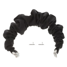 2Stk Komfortables Elastisches Schwarzes Scrunchy Uhrenarmband Stoff