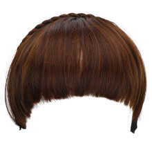 2Stk Stylishe Front Bangs Fake Hair Extensions Light Brown