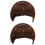 2Stk Stylishe Front Bangs Fake Hair Extensions Light Brown 5
