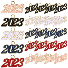 50Stk Goldene 2023 Charms Für Armbänder, Und Schmuckdeko