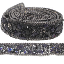 2Stk DIY Strassband Schwarz Glitter Diamond Band Für Dekorationen