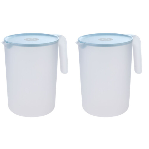 2Stk Blauer Wasserkrug Aus Plastik, Bruchsicher, Einfache 1