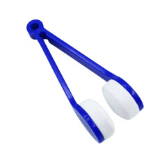 Glasses Lens Cleaner with Microfiber Pads DualSide Eyeglass Cleaning Tool Blue Travel Size