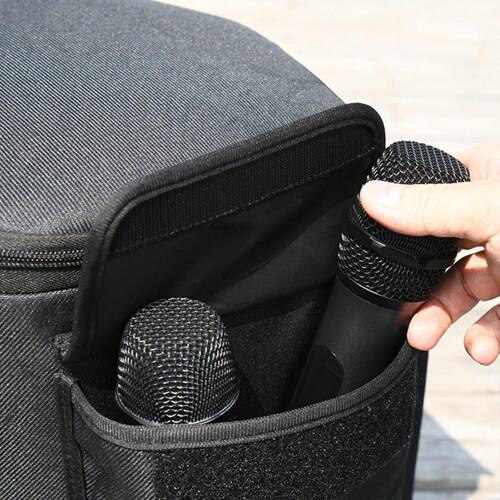 Storage Case For Travel BluetoothCompatible Speaker Case With Handheld Straps Carry Handle Black 2