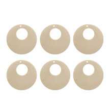 100Stk Holzanhänger Schmuck Basteln Beige, DIY Accessoires