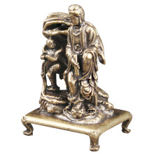 2Stk Retro Messing Buddha Statue Stabile Tischdekoration