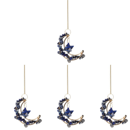 4Stk Blaue Kristallhänger 2