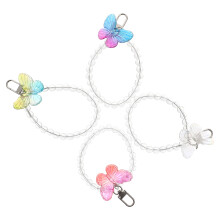 12Stk Farbige Beaded Lanyard Taschenanhänger Schlüsselanhänger