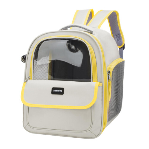 Cat Carrier Backpack with Breathable Mesh and Bubble Window, Large Capacity Pet Travel Backpack