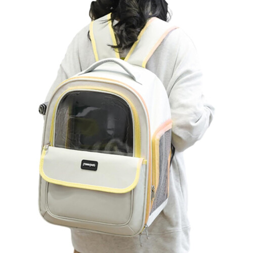Cat Carrier Backpack with Breathable Mesh and Bubble Window, Large Capacity Pet Travel Backpack 1
