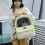 Cat Carrier Backpack with Breathable Mesh and Bubble Window, Large Capacity Pet Travel Backpack 5