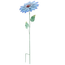 3Stk Himmelblaue Metallblumen Gartendeko Außenbereich Garten