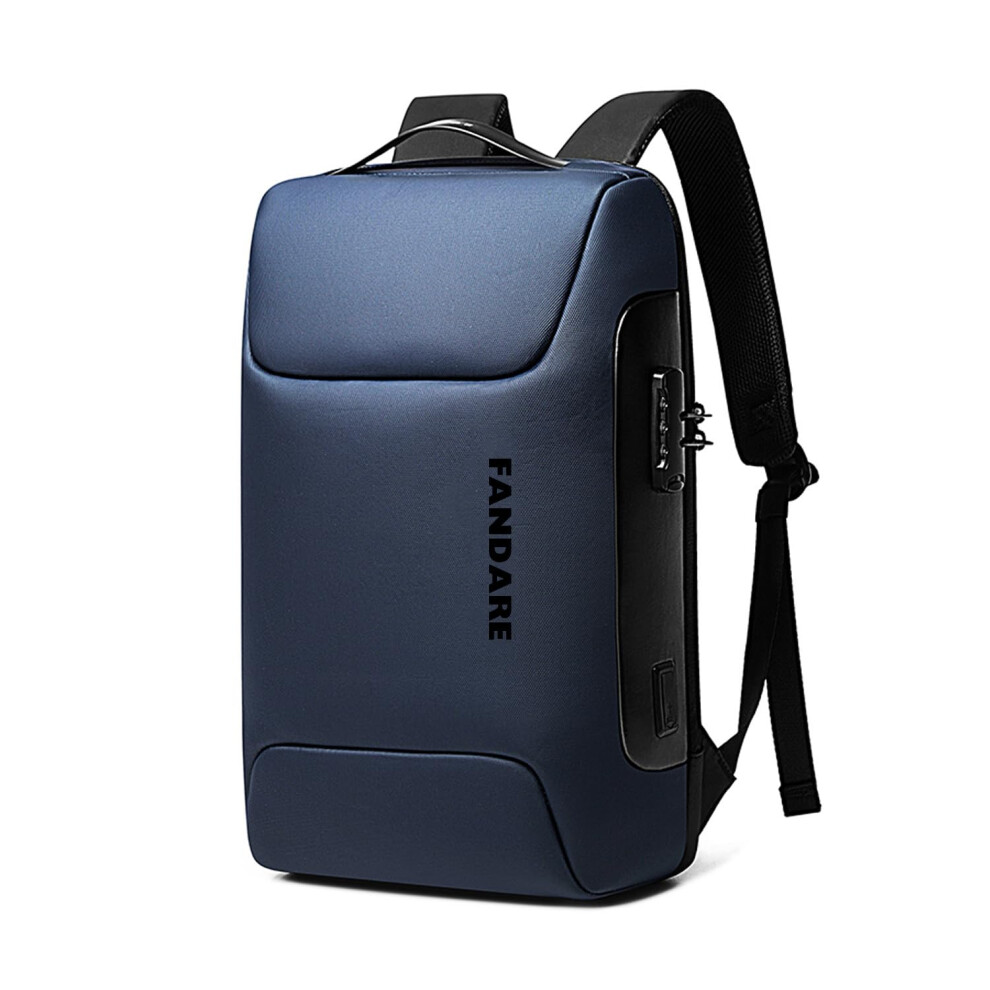 Antitheft Backpack With Usb Charging Port 15.6 Inch Laptop Compartment Waterproof Blue 9412369343505