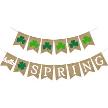 6Stk Shamrock Jutebanner Zur St.patrick Feier