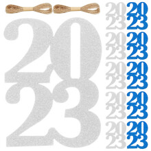 5Sets Mehrfarbige Vase 2023 Etiketten Für Party Und