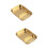 2Stk Geteiltes Essenstablett Gold Langlebig 7