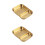2Stk Geteiltes Essenstablett Gold Langlebig 5