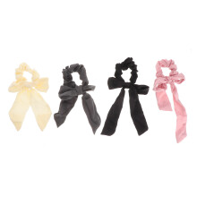 8Stk Damen Satin Haargummis Mit Schleife Bunt Elastisch Für Ponytail