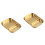 2Stk Geteiltes Essenstablett Gold Langlebig 4