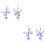 2Paare Ohrringe Damen Dangle Ohrringe Modeschmuck 8