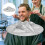 3Stk Polyester Haarschneideumhang Silber Mit Umbrella-Form Und 10