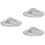 3Stk Polyester Haarschneideumhang Silber Mit Umbrella-Form Und 6