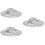 3Stk Polyester Haarschneideumhang Silber Mit Umbrella-Form Und 7