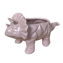3Stk Rosa Keramik Mini Sukkulenten Topf Triceratops