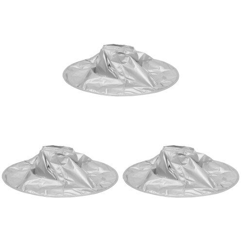 3Stk Polyester Haarschneideumhang Silber Mit Umbrella-Form Und 1