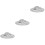 3Stk Polyester Haarschneideumhang Silber Mit Umbrella-Form Und 5