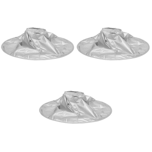 3Stk Polyester Haarschneideumhang Silber Mit Umbrella-Form Und 2