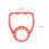 100St Stevig Plastic Drinkfles Handgreep Rood Met Comfortabel Grip 3