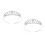2Stk Tiara Haarband Silber Glänzende Krone 9