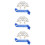 3Sets Polyester Abschluss-Schärpe & Krone Bunt Partyaccessoire Set 10