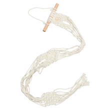 2Stk Bohemian Hutaufhänger Wandhalter Baumwollseil Beige Für Zuhause