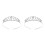 2Stk Tiara Haarband Silber Glänzende Krone 5
