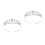 2Stk Tiara Haarband Silber Glänzende Krone 8