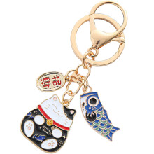 4Stk Blaue Cat Keychains Damen Taschenanhänger Deko Geschenk