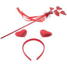 3Sets Rote Glitzer- -Haarbänder Mit Für &