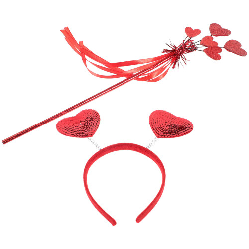 3Sets Rote Glitzer- -Haarbänder Mit Für &