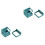 4Sets Blue PP Material Wall-Mounted Umbrella Shelf with Water Catcher 4