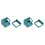 4Sets Blue PP Material Wall-Mounted Umbrella Shelf with Water Catcher 3