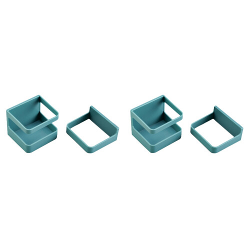 4Sets Blue PP Material Wall-Mounted Umbrella Shelf with Water Catcher 2