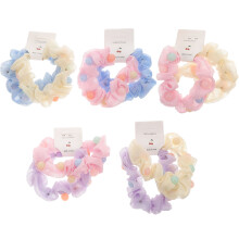 50Stk Damen Haarschmuck Mesh Scrunchies Elastische Haarbänder