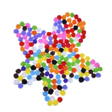 2400Stk Vielfarbige Pom Poms Für Party Bastelarbeiten Und