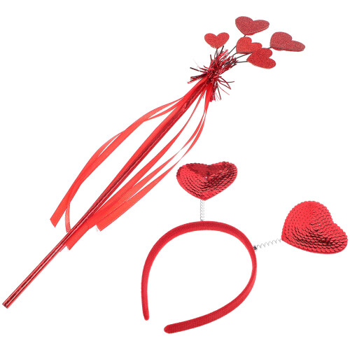 3Sets Rote Glitzer- -Haarbänder Mit Für & 2