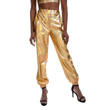 2Stk Goldene Leichte Damen Hose Locker Casual Long Pants Für Freizeit